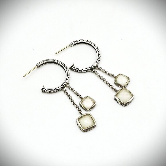 JOHN HARDY Chain Collection Sterling Silver Mother-of Pearl Dangle Earrings